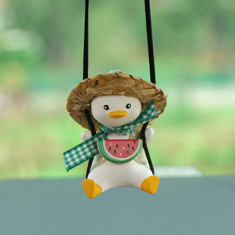 Cute Anime Duck Car Pendant