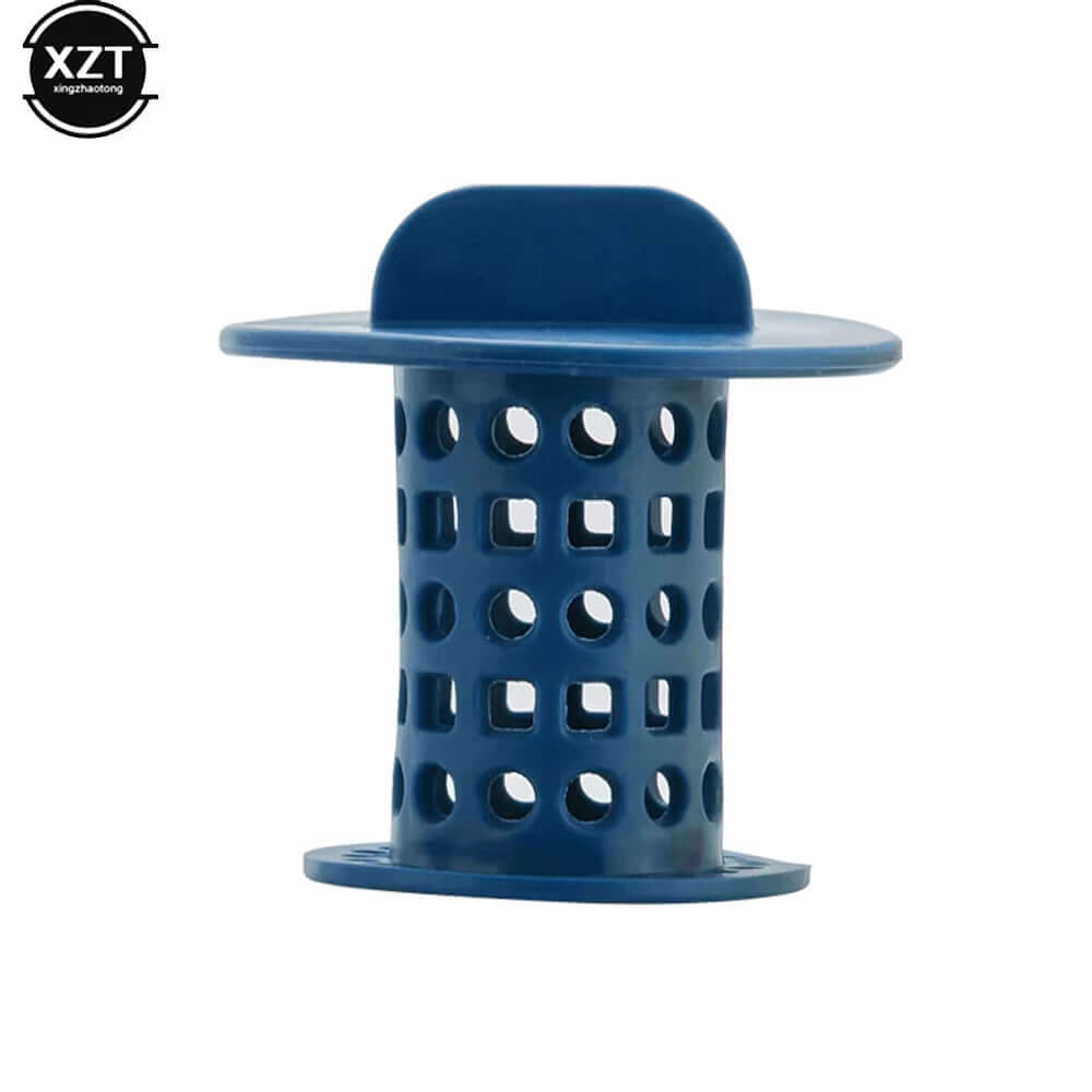 1PC versatile blue bathroom drain hair catcher and stopper designed to prevent clogs and enhance drainage efficiency.