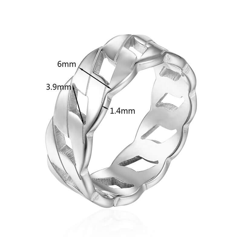 Cassie Ring - Elegant Stainless Steel Wedding Band