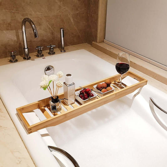 Anti-Slip Bathtub Storage Rack – Modern Spa Organizer for Bath Essentials
