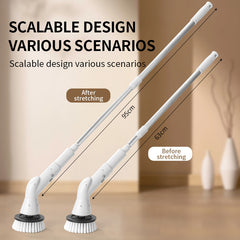 Six in one wireless electric cleaning brush long handle