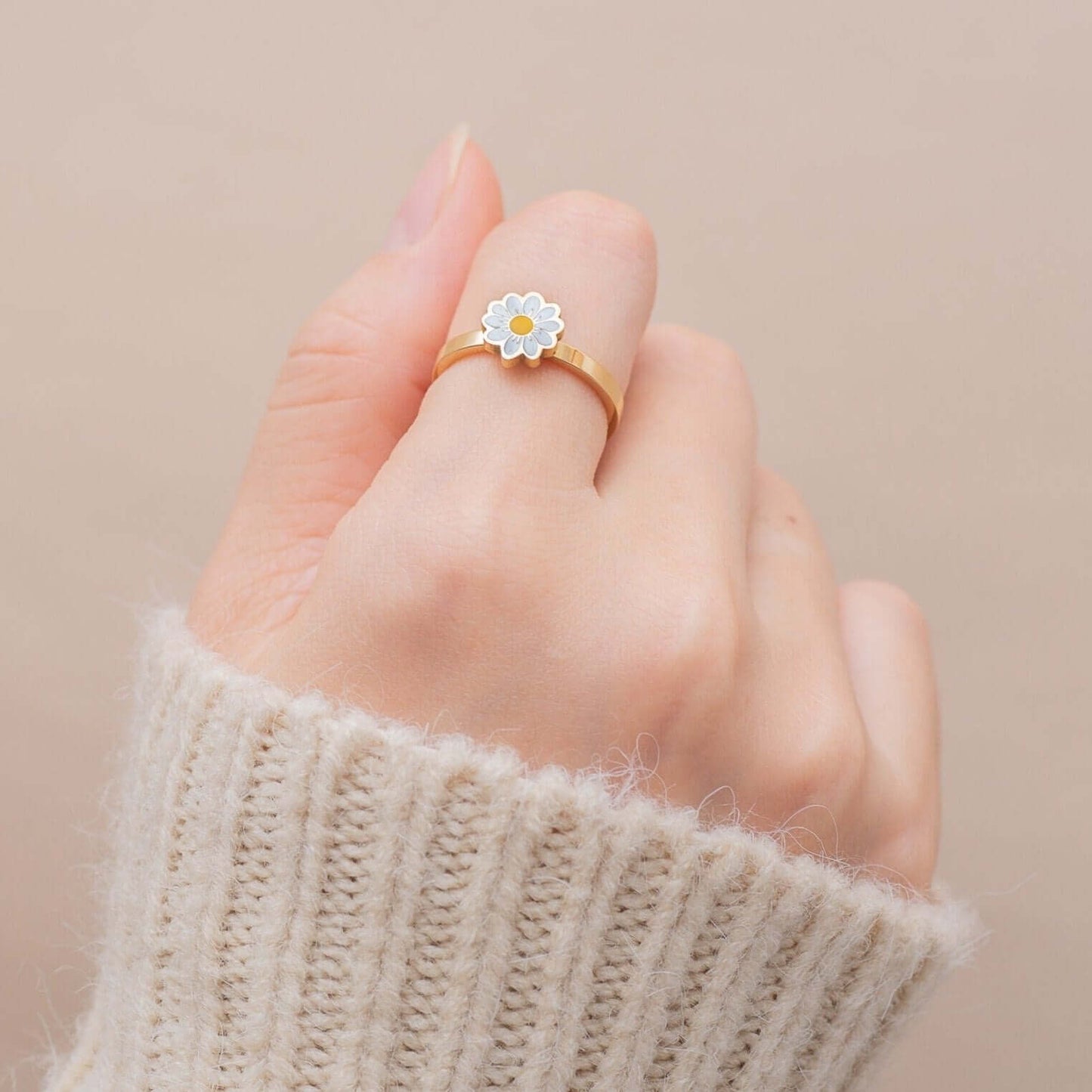 Fidget Spinner Rotatable Ring For Women