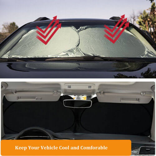 All-Season Car Windshield Sunshade – UV & Snow Protection