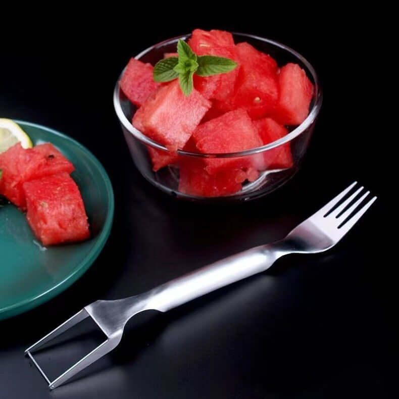 2-in-1 Stainless Steel Watermelon Slicer & Fork Tool