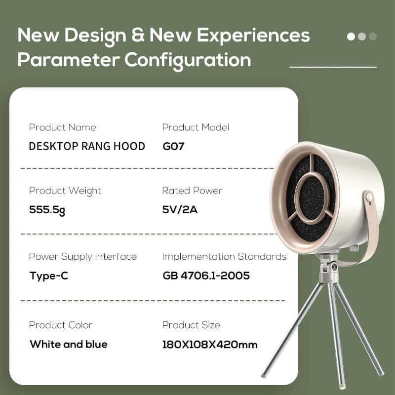 2024 Portable Desktop Exhaust Fan – Compact & USB-Powered