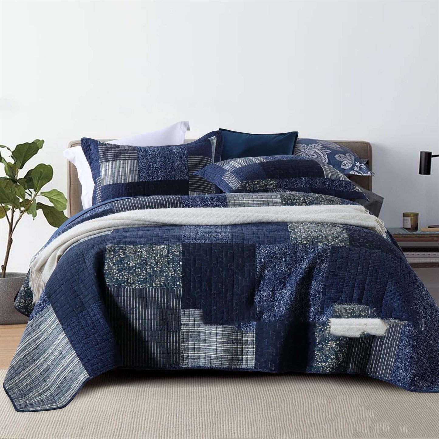 All Cotton Summer Duvet Bedding Set - Light & Cool 3-Piece Set