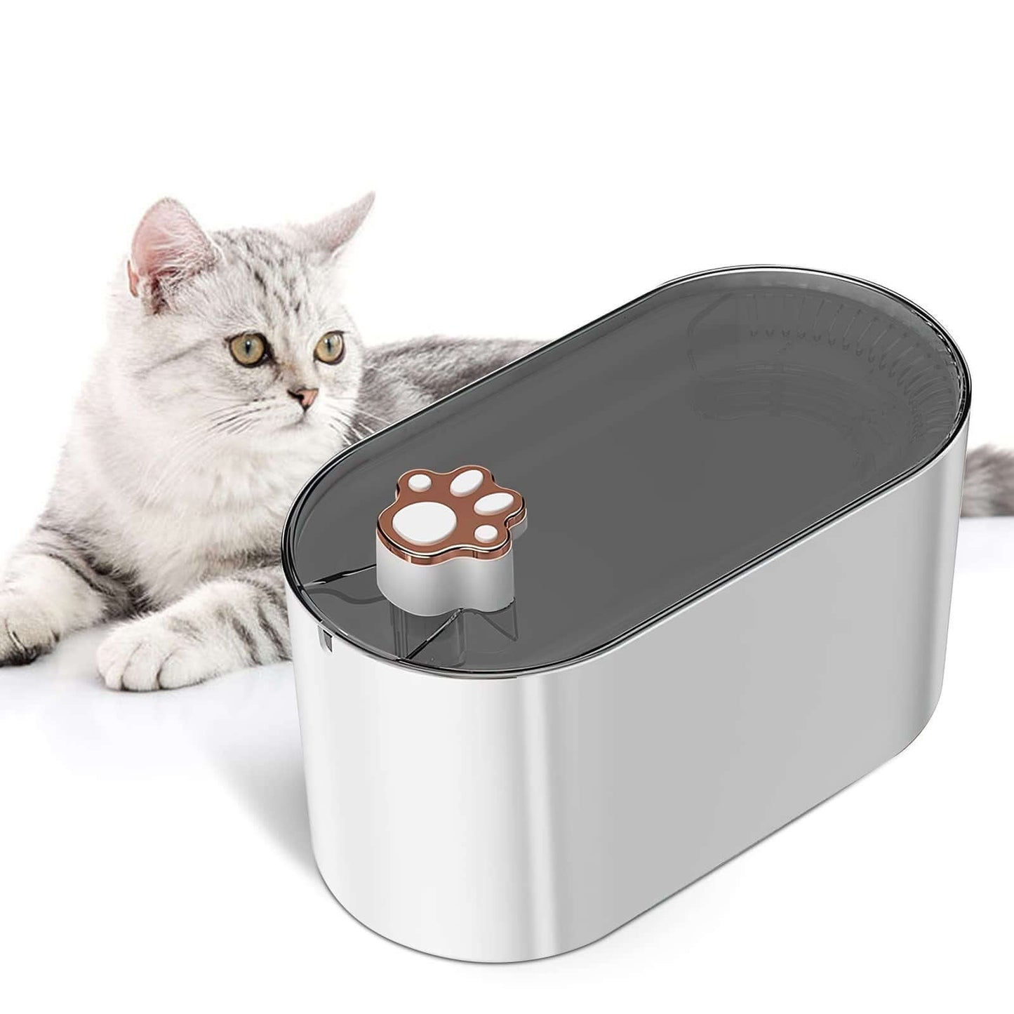 3L Ultra-Quiet Pet Water Fountain with LED & Triple Filtration