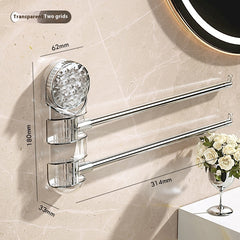 Suction Cup Towel Rack Bathroom Punch-free Rotating Multi-bar Storage Rack Towel Bar