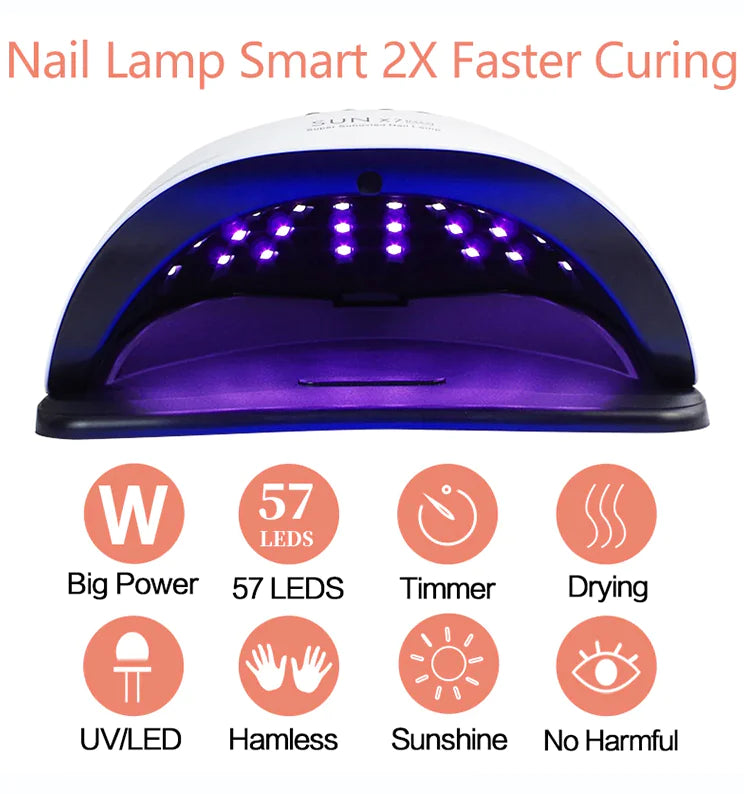 220W Professional UV LED Nail Dryer with Smart Sensor & Timers
