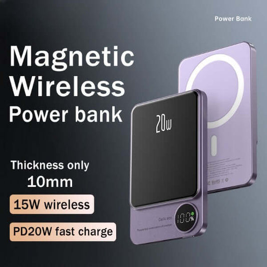 MacSafe Magnetic Wireless Power Bank – Fast & Portable Charging
