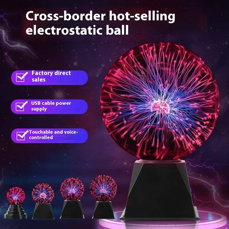 USB Voice Control Electrostatic Ball Plasma Magic Small Night Lamp