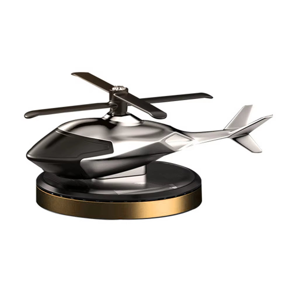 Solar Power Helicopter Air Fresh Cystal Solar Energy Plane Diffuser Spinning Helicopter Perfume Car Dashboard Aromatherapy