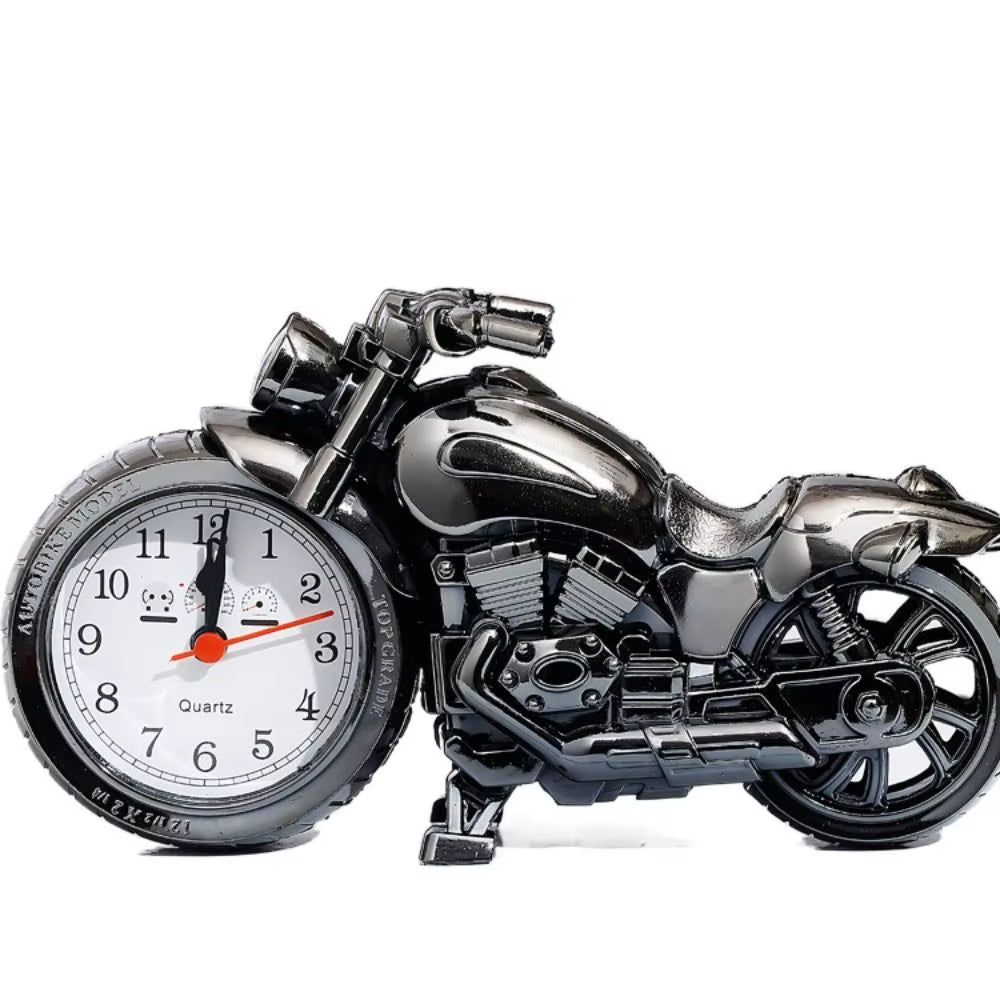 Modern Simplicity Motorcycle Alarm Clock Multipurpose Motorcycle Ornament Creative Arabic Numeral Clock