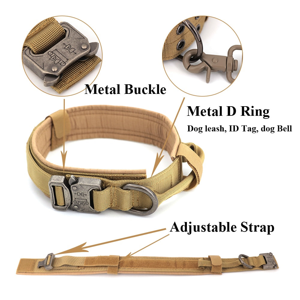 Heavy-Duty Tactical Dog Collar – Durable & Secure